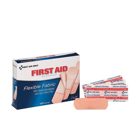 FIRST AID ONLY 1" x 3" Fabric Bandages Box of 100 90098-020